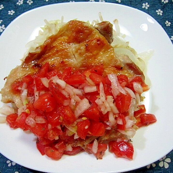 チキンのグリル トマトサルサ添え
